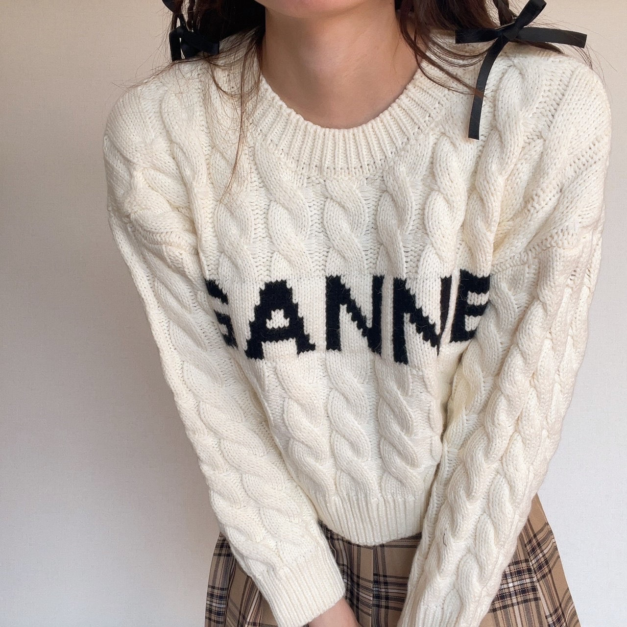 Big Logo Cable Knit・全1色 – iine