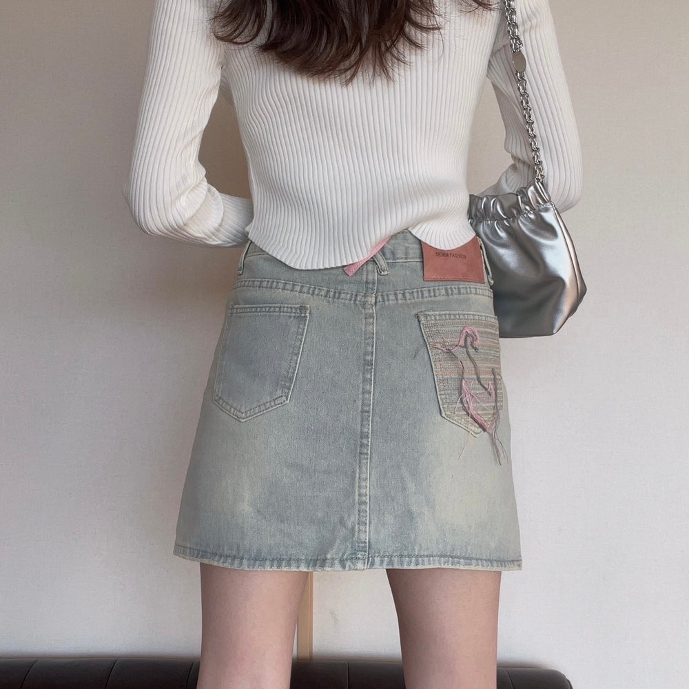 Vintage Like Denim Skirt・全1色