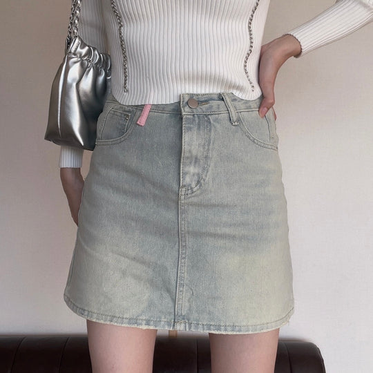 Vintage Like Denim Skirt・全1色