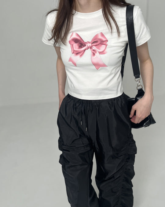 Ribbon Printed T-shirts・全1色