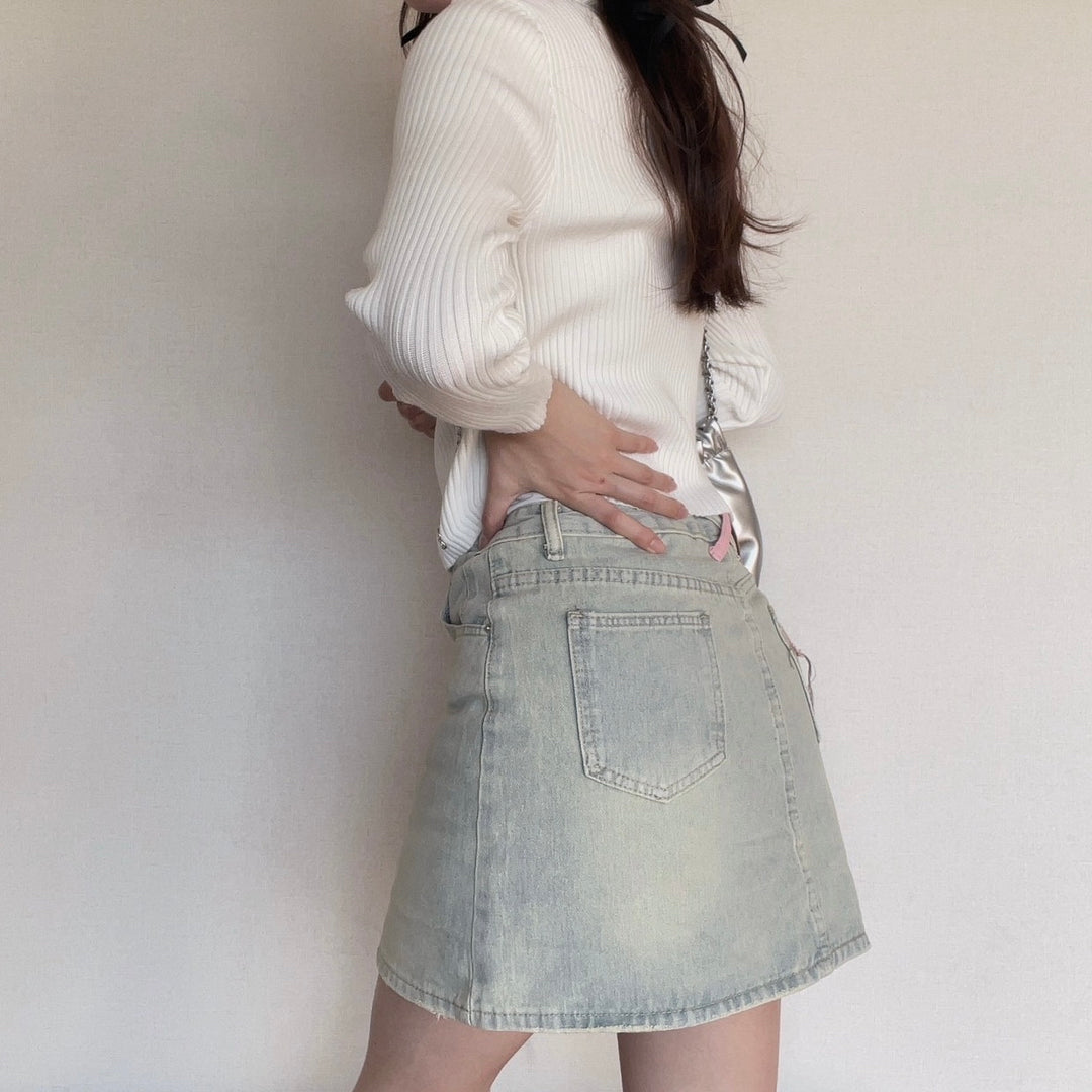 Vintage Like Denim Skirt・全1色