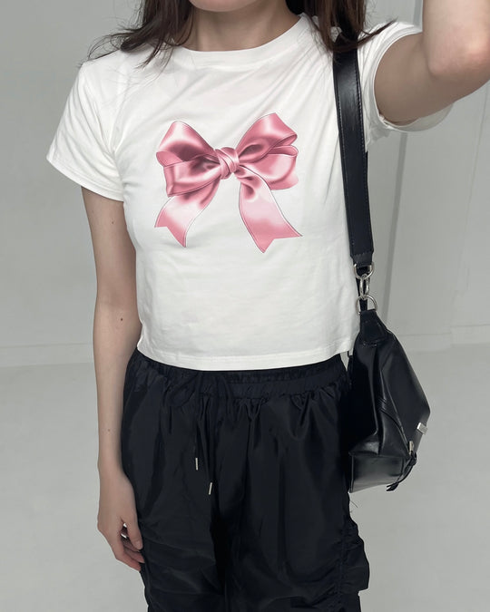 Ribbon Printed T-shirts・全1色