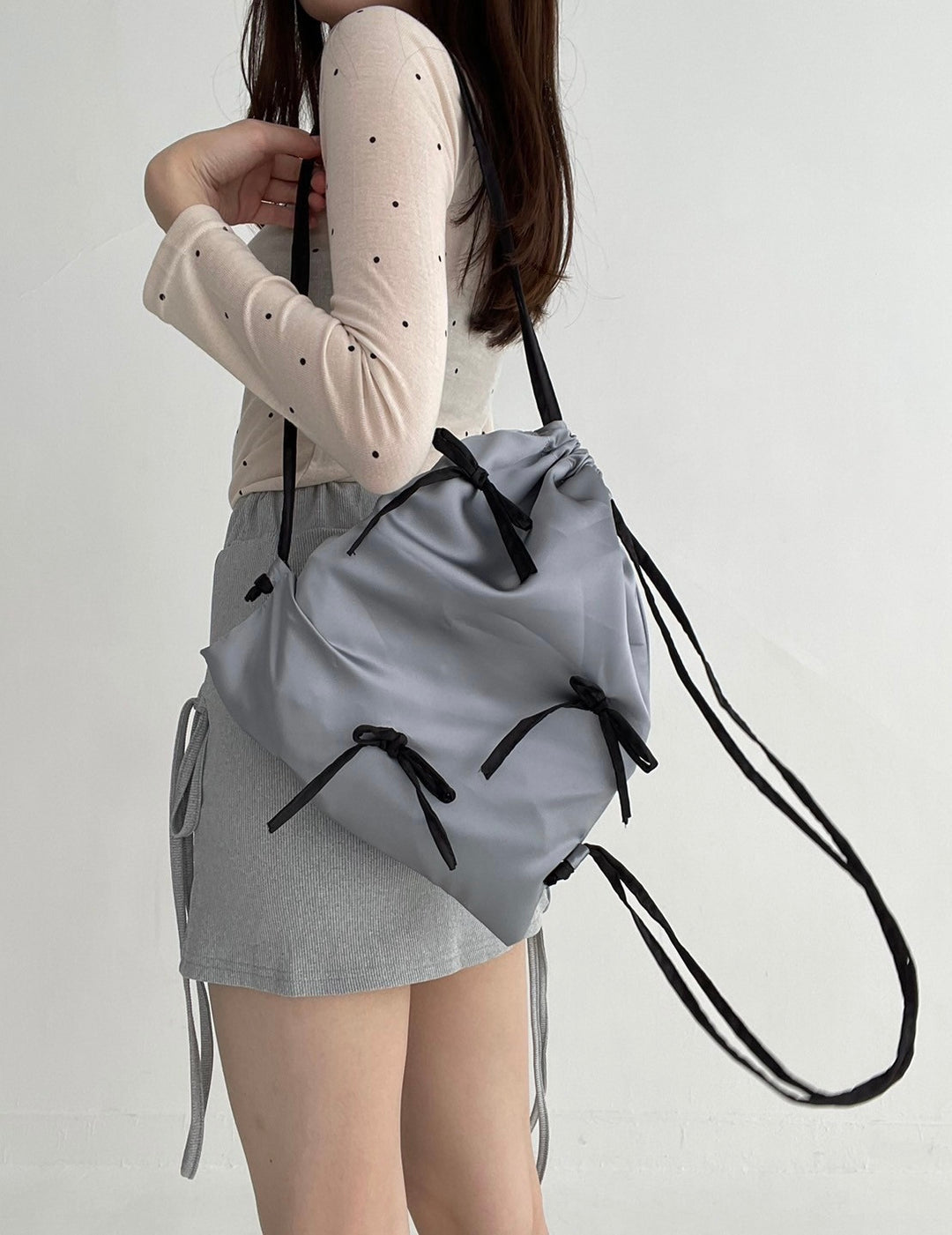 Ribbon Drawstring Bag・全2色