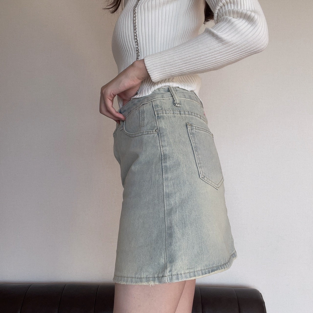 Vintage Like Denim Skirt・全1色