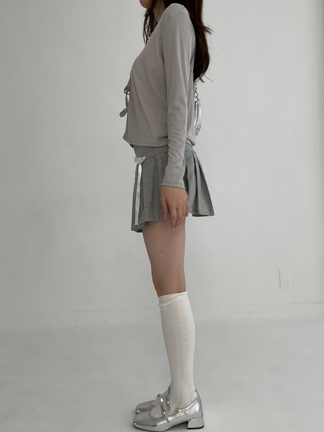 Gray Ribbon Cardigan・全1色