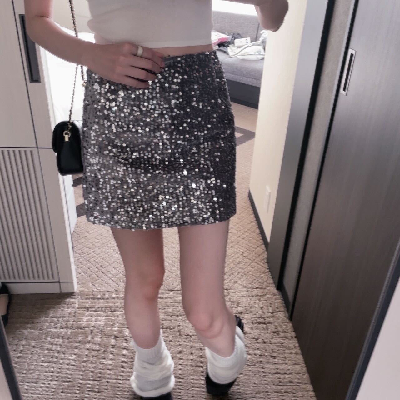 Glitter Mini Skirt・全3色