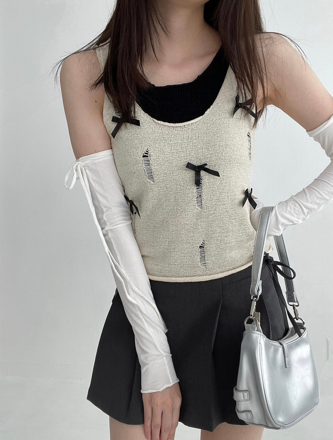 Ripped Ribbon Tank Top・全2色 – iine