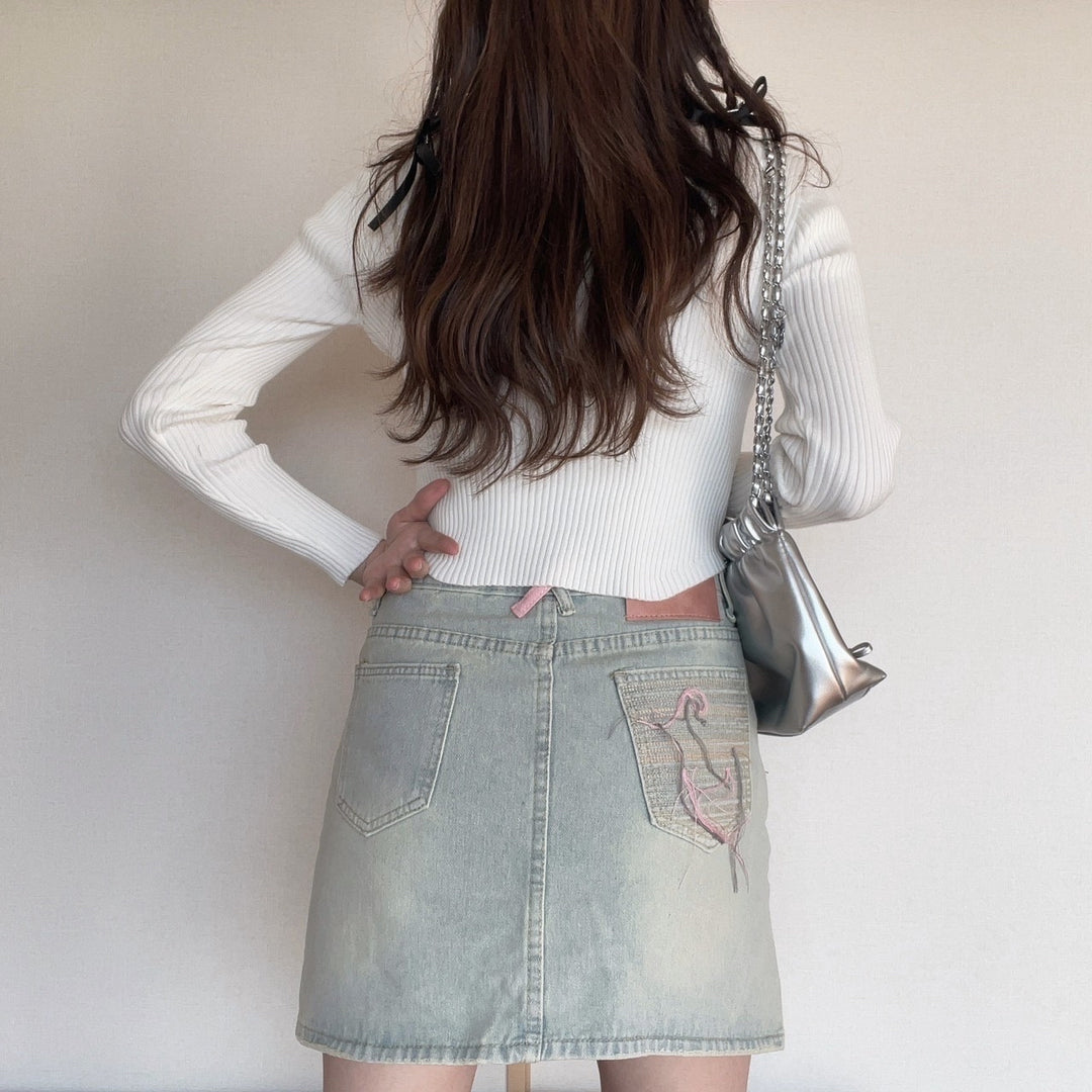 Vintage Like Denim Skirt・全1色