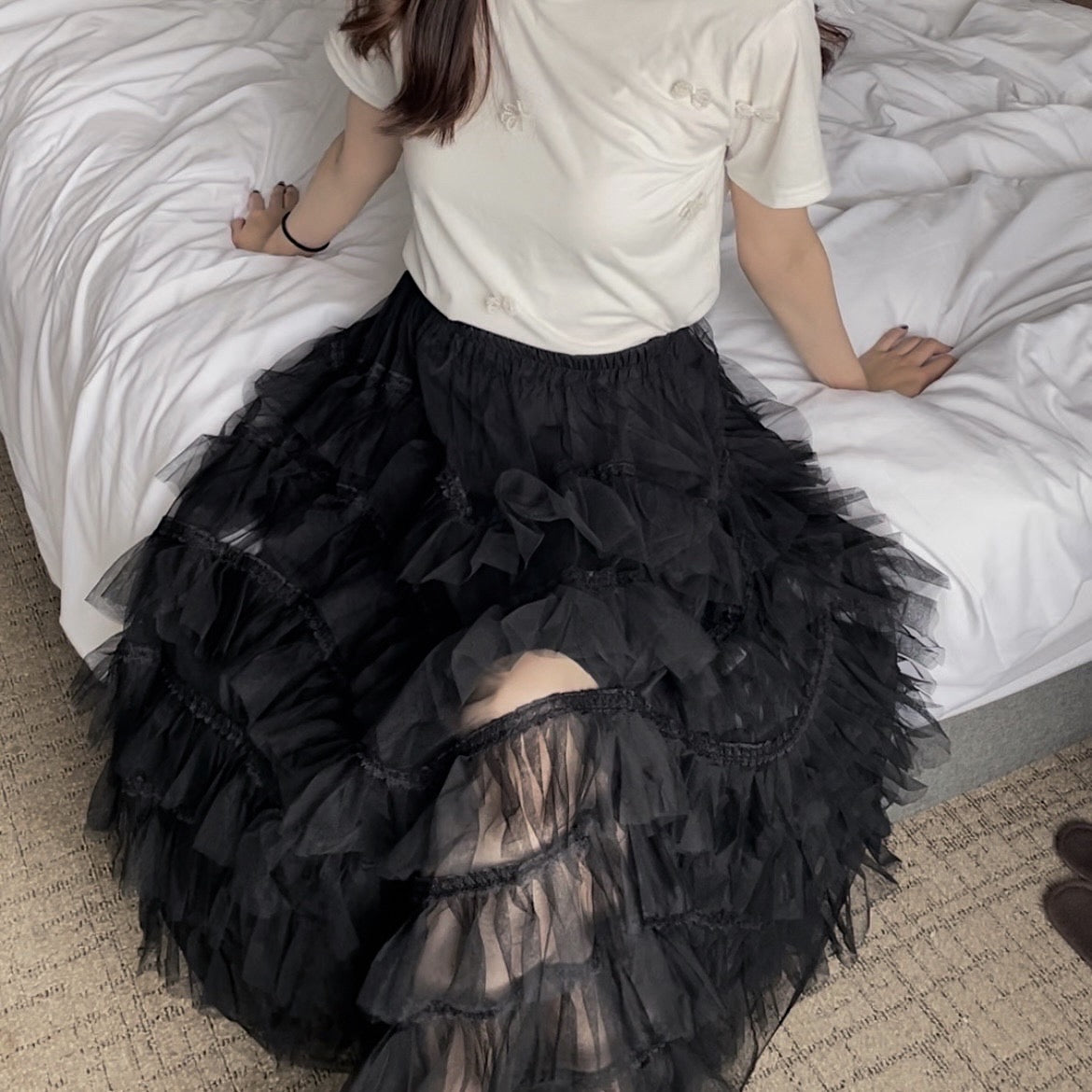 Long Tulle Skirt・全2色 – iine