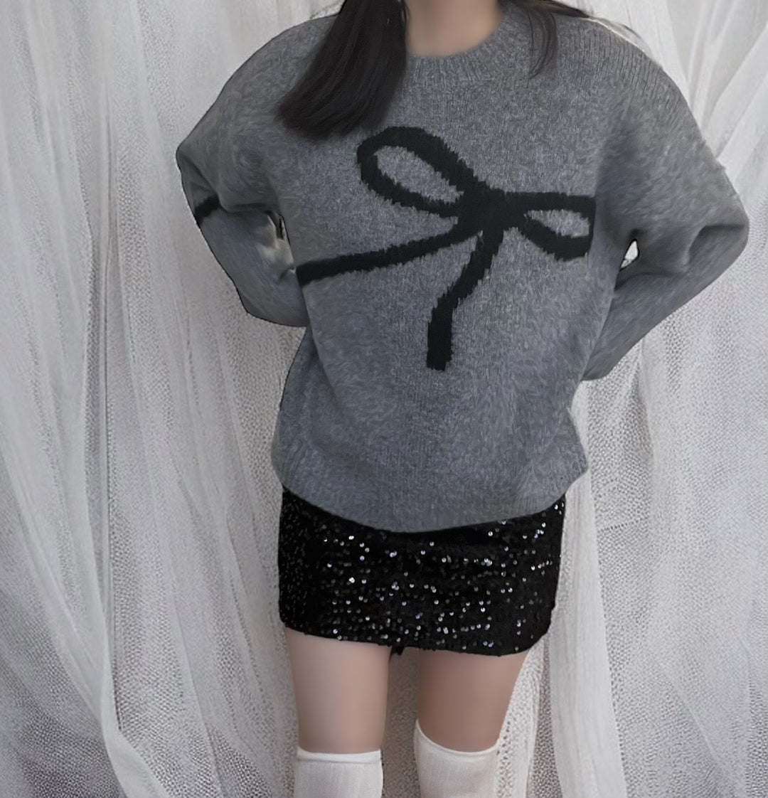 Oversized Ribbon Line Knit