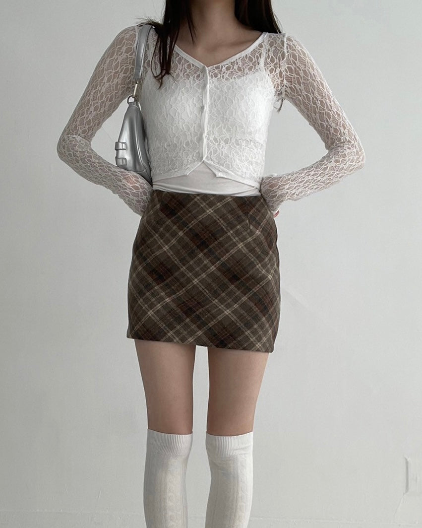 Plaid Mini Skirt・全1色