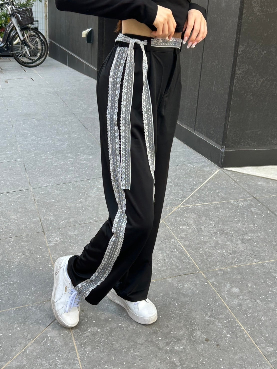 Lace Ribbon Pants – iine