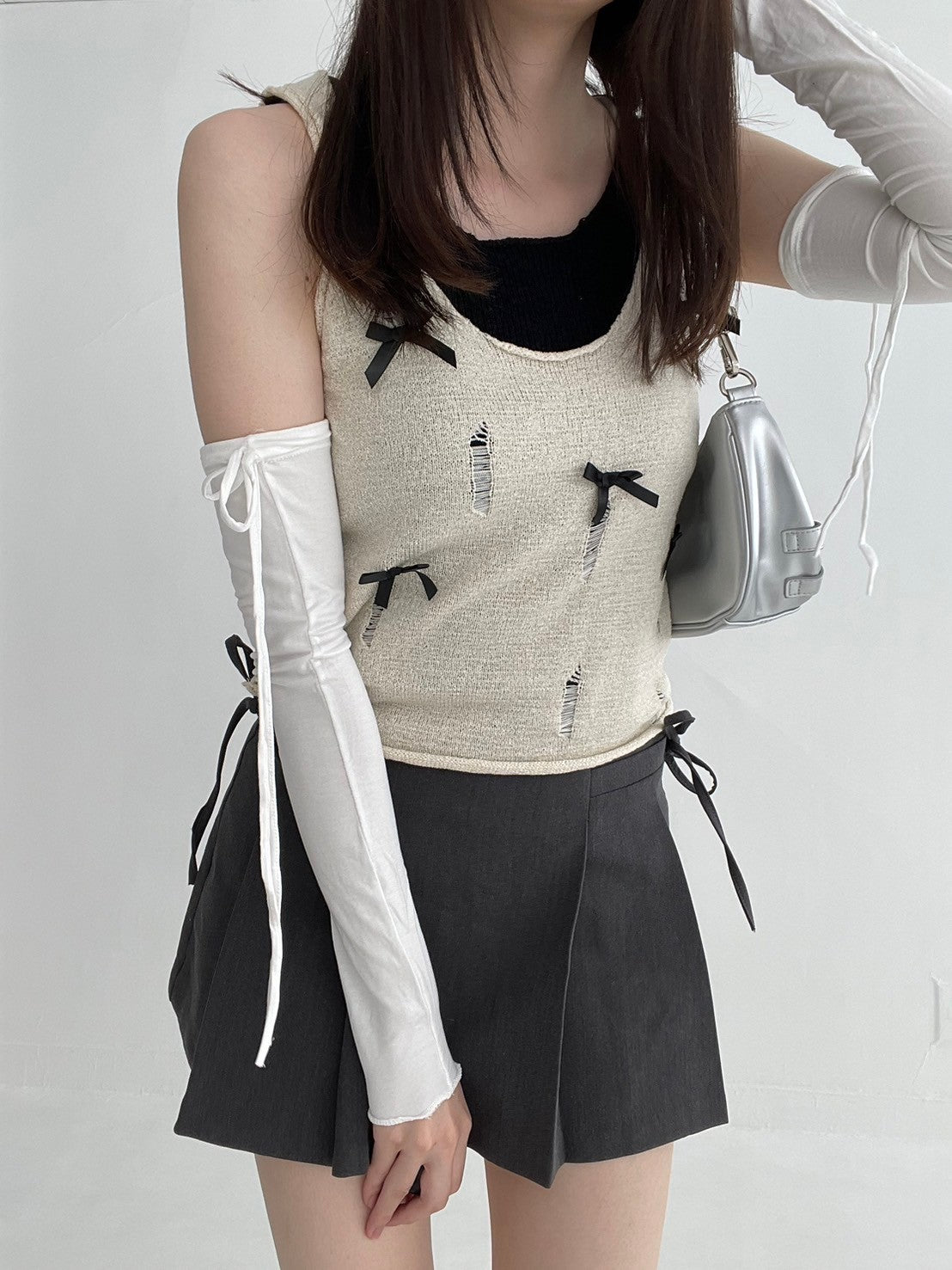 Ripped Ribbon Tank Top・全2色 – iine