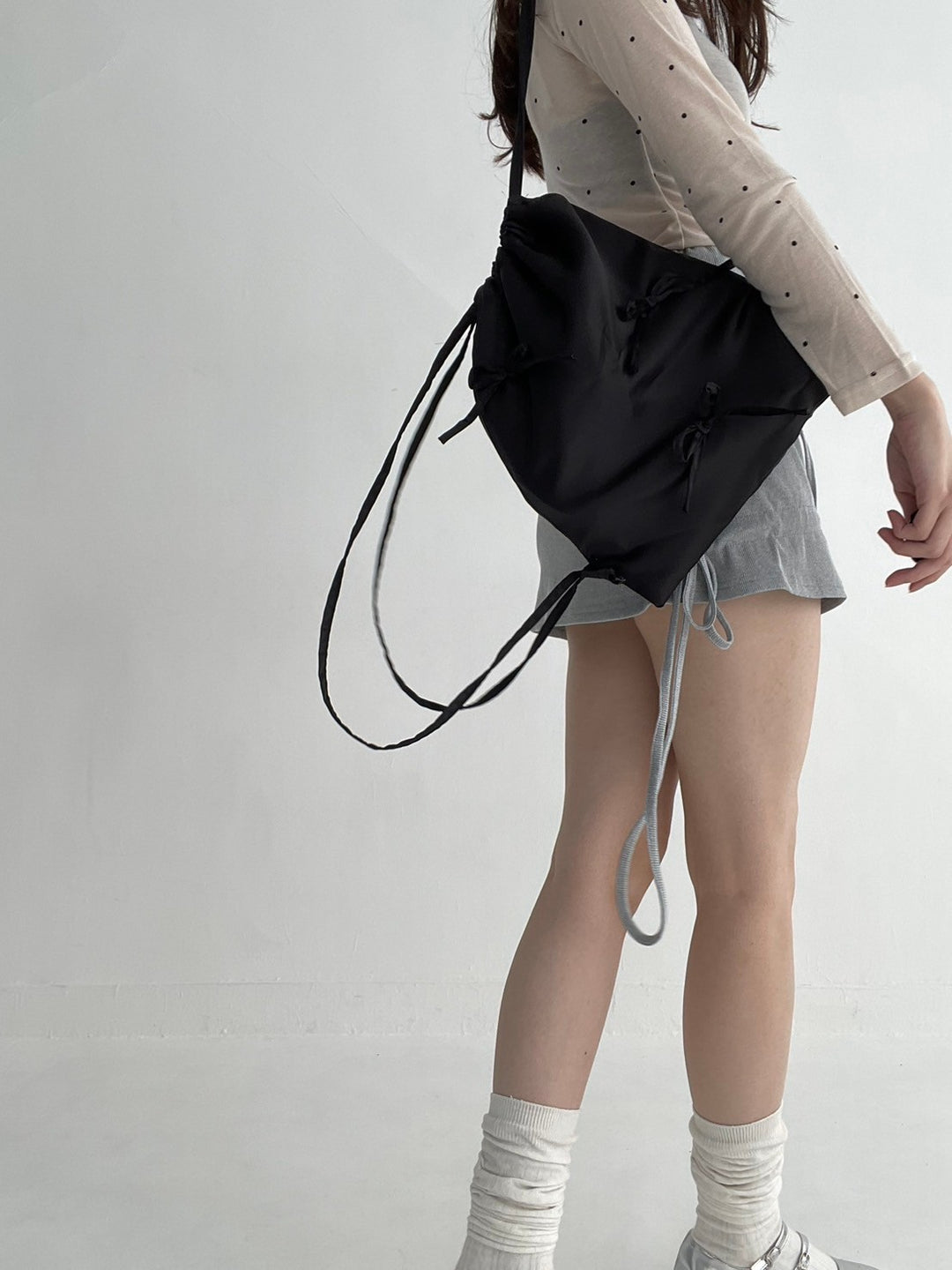 Ribbon Drawstring Bag・全2色