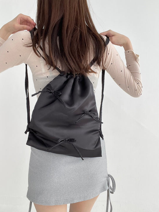 Ribbon Drawstring Bag・全2色 – iine