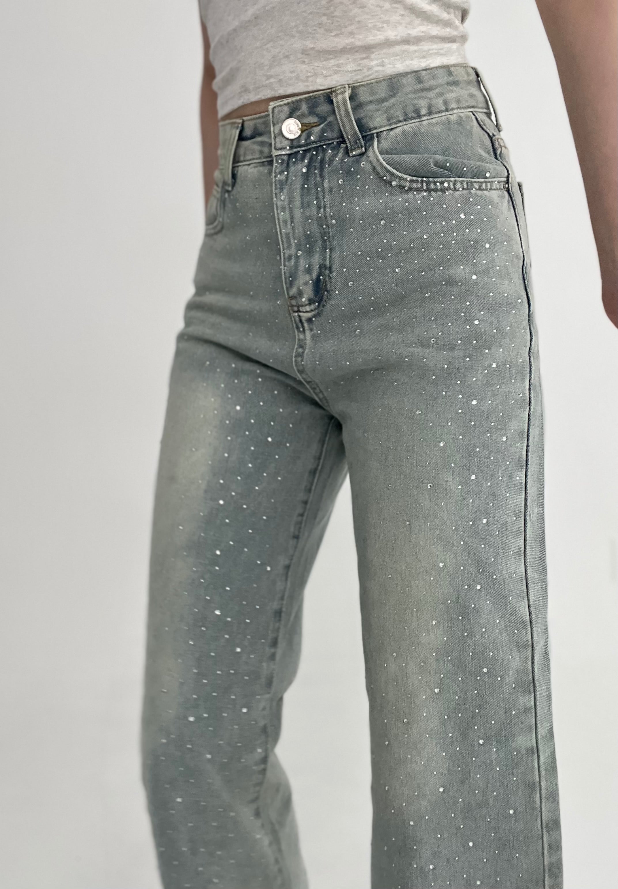 ハートビジューデニムパンツ / Heart Bijou Denim Pants ハートビジューデニムパンツ / Heart Bijou Denim Pants