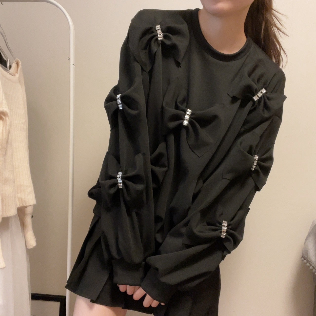 トップス Sui ribbon tops セール】CUT OUT RIBBON TOPS カットアウト リボン トップス（T