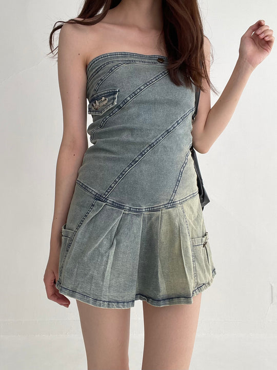 Denim Tube One-Piece・全1色