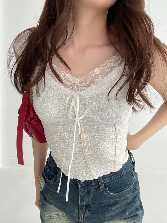 【お取り寄せ】Lacy Corset Tops・全1色