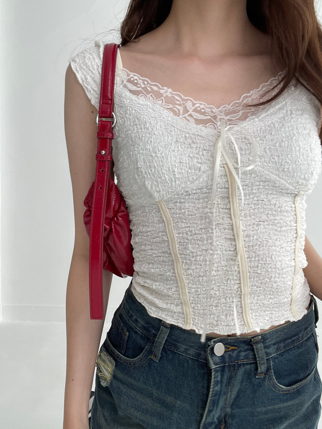 【お取り寄せ】Lacy Corset Tops・全1色