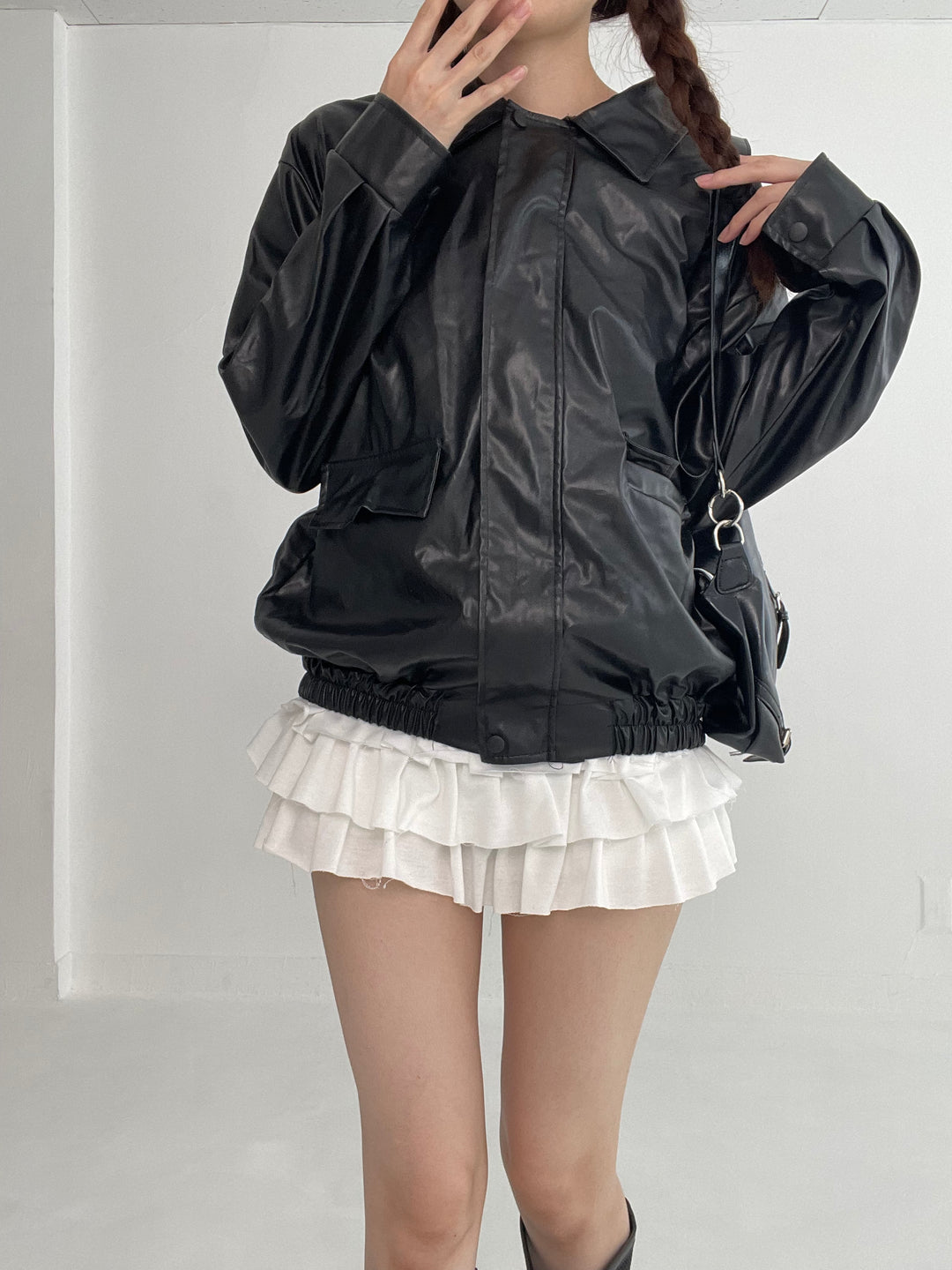 【お取り寄せ】Synthetic Leather Jacket・全1色