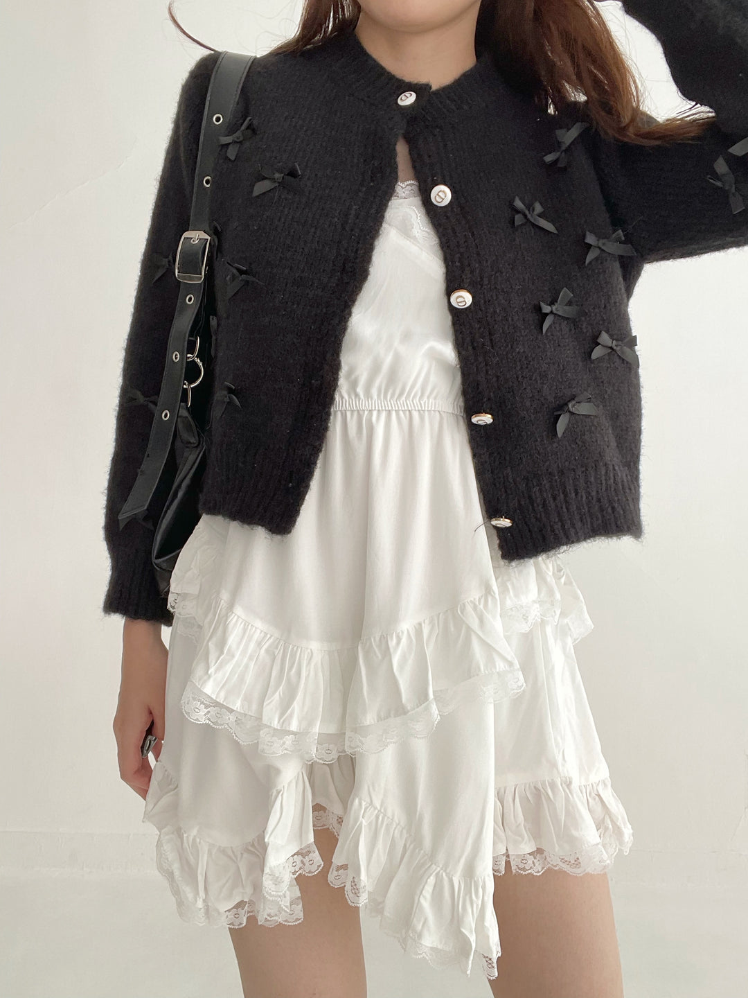 Monotone Ribbon Cardigan・全2色