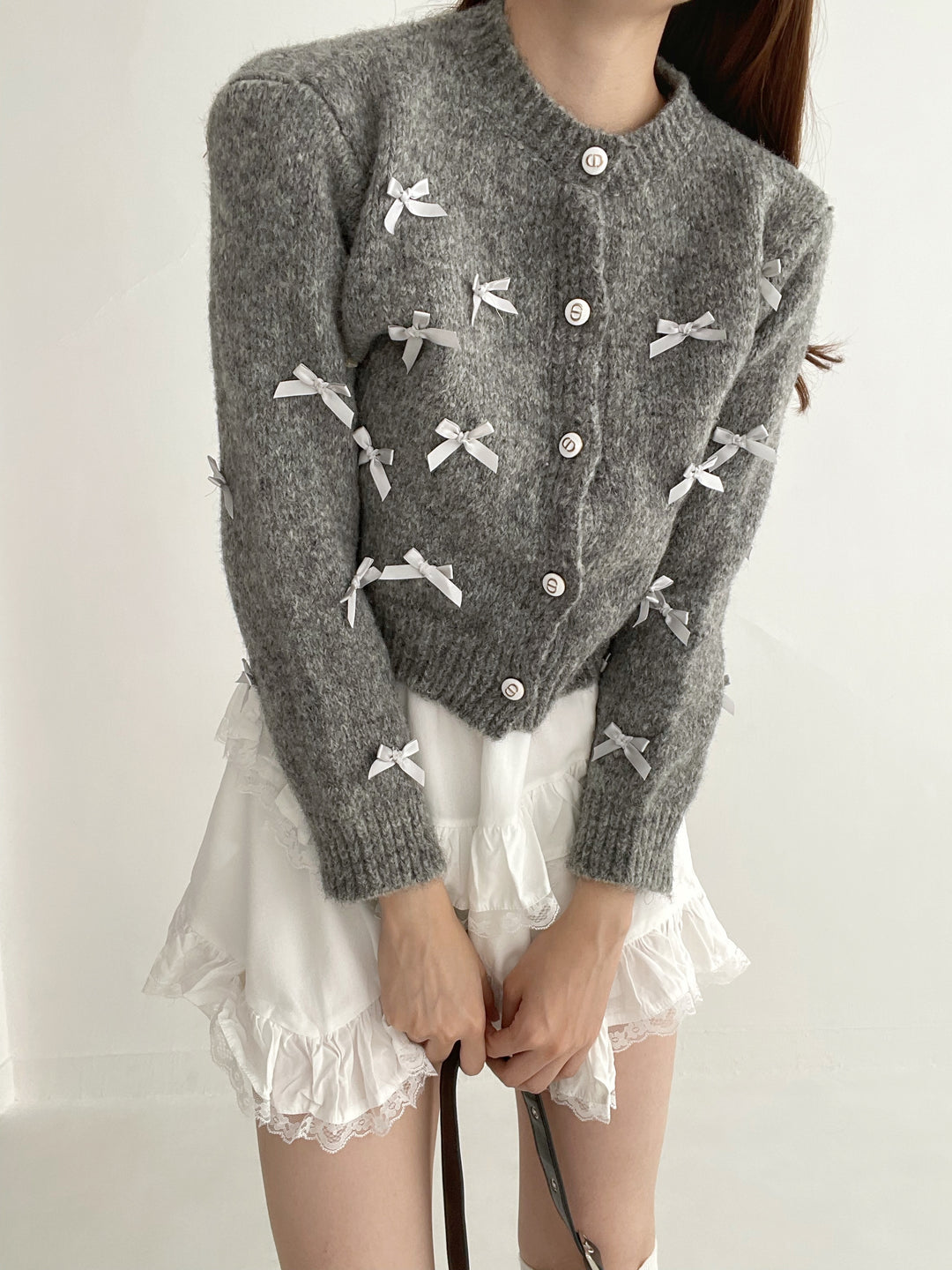 Monotonen Ribbon Cardigan・全2色