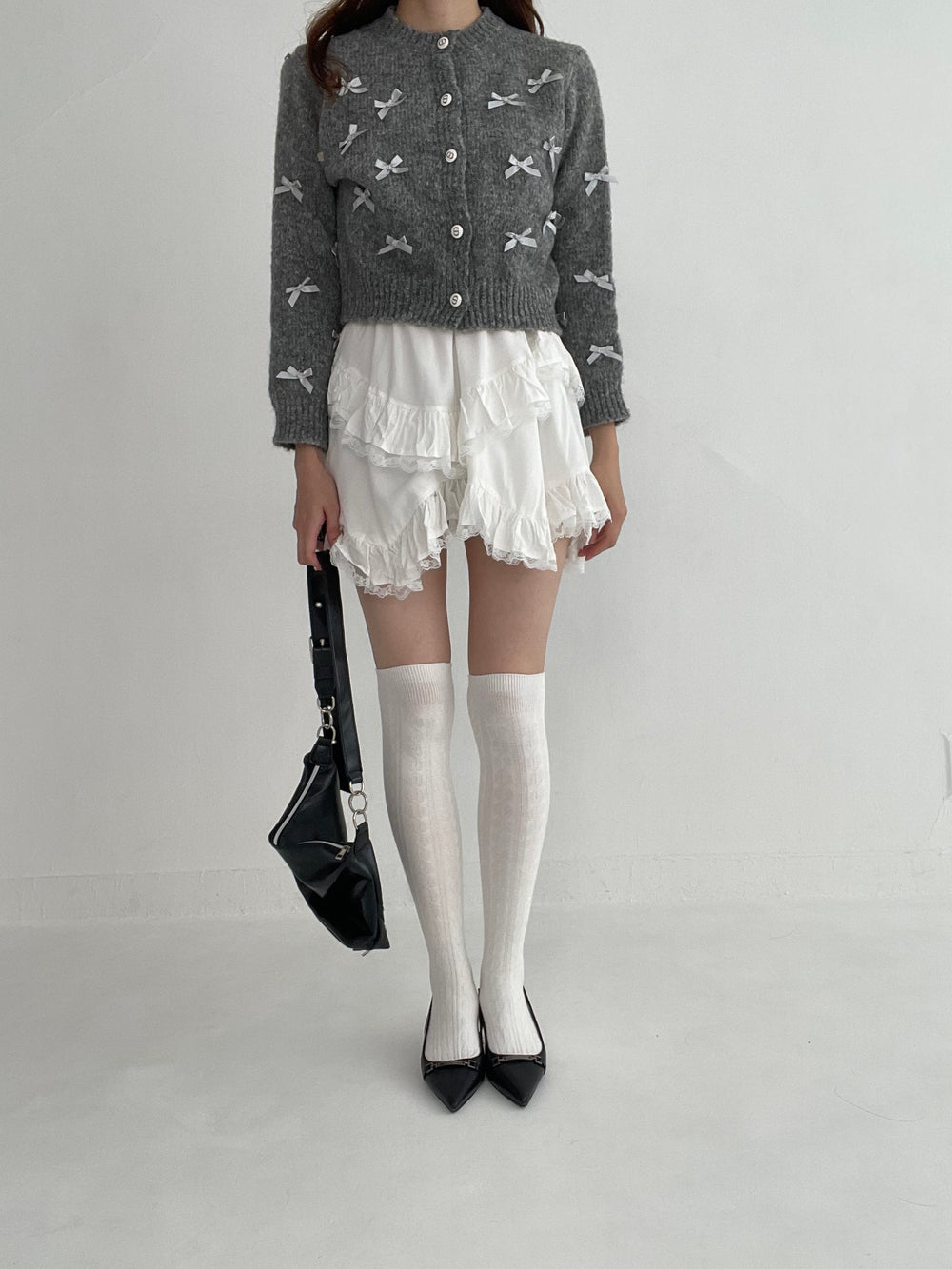 Monotonen Ribbon Cardigan・全2色